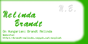 melinda brandt business card